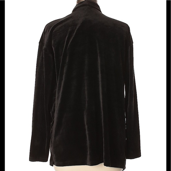 Spring + Mercer black velvet cardigan, size medium - Picture 3 of 6